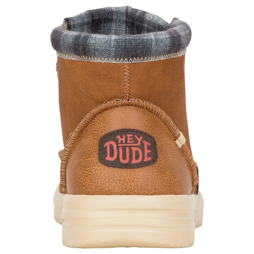 HEY DUDE Bradley Classic Men's Size 9 Casual Boots Cognac Brown 42067-21N NEW
